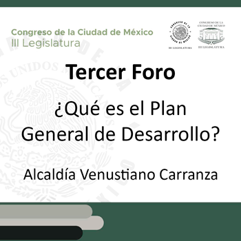 Banner sobre Tercer foro ¿Qué es el plan general de desarrollo?